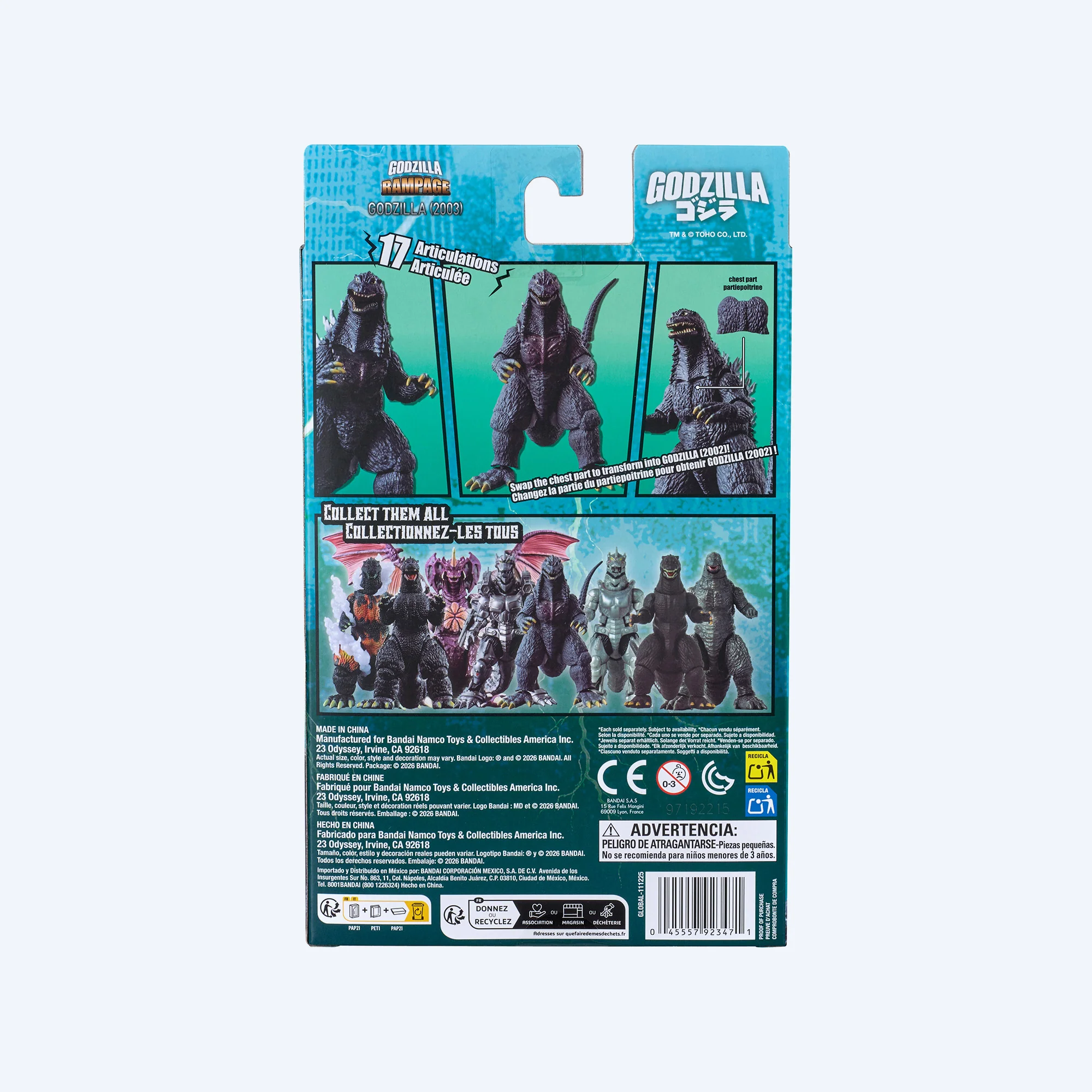 Godzilla 2003 6" Scale Godzilla Action Figure - Image 3