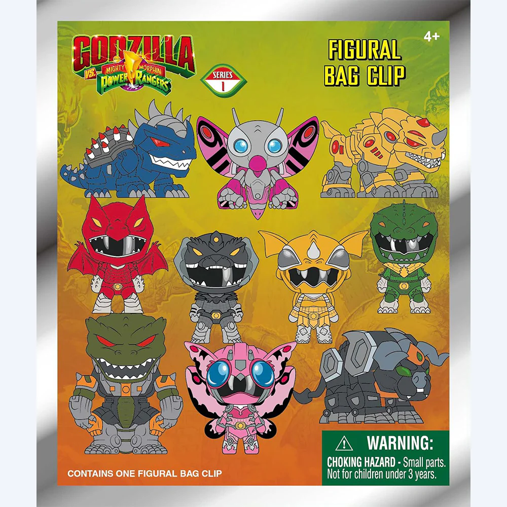 Godzilla vs. Mighty Morphin Power Rangers 3D Foam Bag Clip Blind Box - Image 3